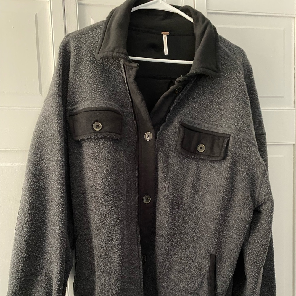 Free People never been worn Ruby jacket in color “washed black”